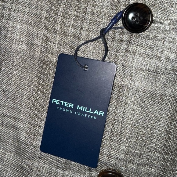 Peter Millar Crown Crafted Journeyman Linen Vest Men's Size Large Argil - Picture 2 of 12